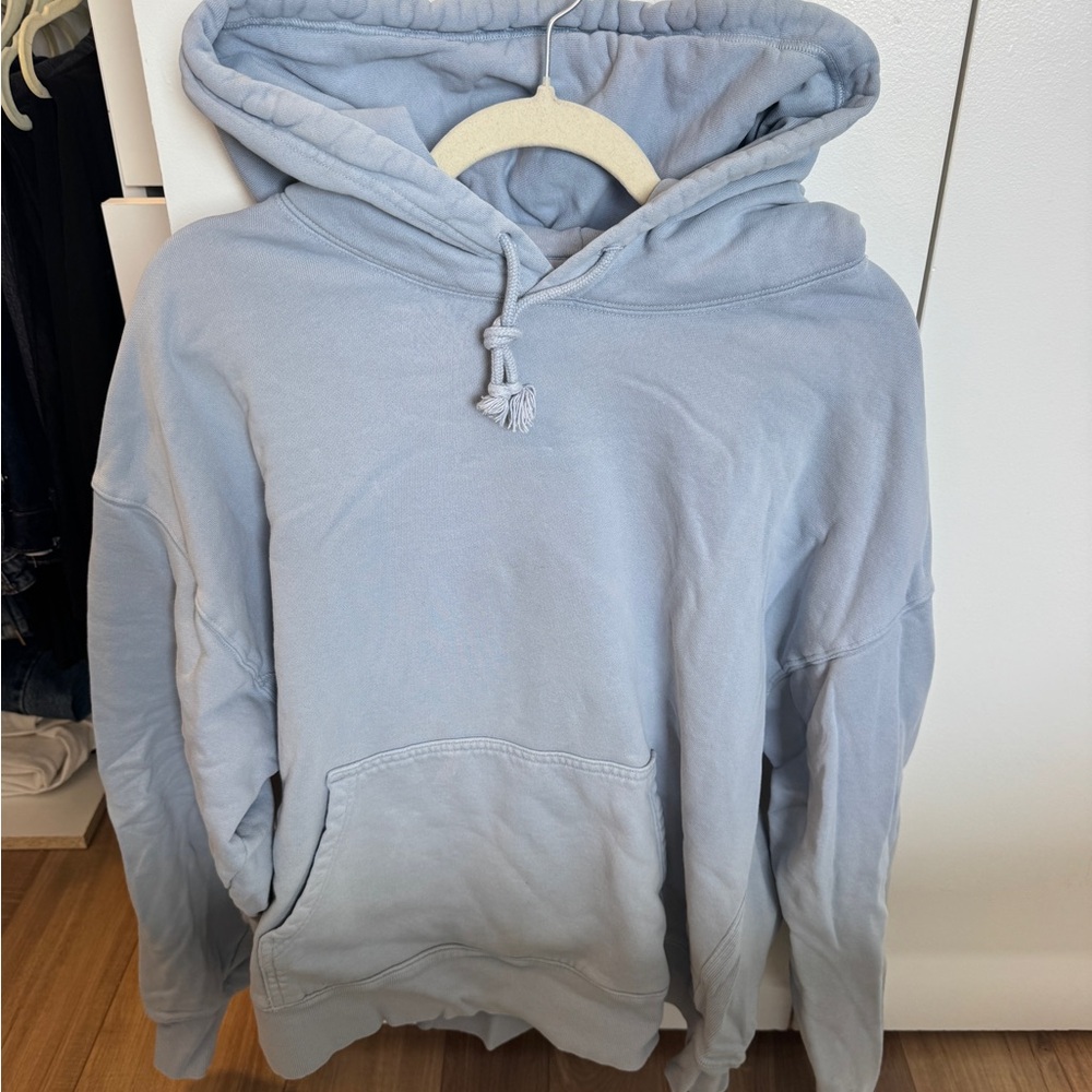 Aritzia Cozy Sweatfleece Boyfriend Hoodie Light Blue